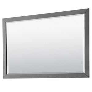 Wyndham Collection Vanity Wyndham Collection WCV252560DKGC2UNSM58 Daria 60 Inch Double Bathroom Vanity in Dark Gray, Light-Vein Carrara Cultured Marble Countertop, Undermount Square Sinks, 58 Inch Mirror