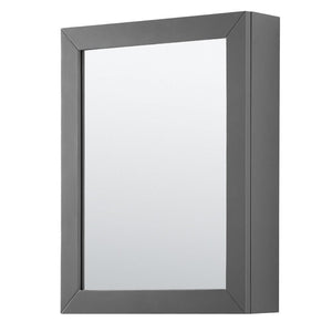 Wyndham Collection Vanity Wyndham Collection WCV252560DKGCXSXXMED Daria 60 Inch Double Bathroom Vanity in Dark Gray, No Countertop, No Sink, and Medicine Cabinets