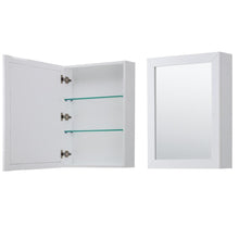 Load image into Gallery viewer, Wyndham Collection Vanity Wyndham Collection WCV252560DWGC2UNSMED Daria 60 Inch Double Bathroom Vanity in White, Light-Vein Carrara Cultured Marble Countertop, Undermount Square Sinks, Medicine Cabinets, Brushed Gold Trim