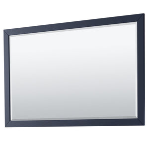 Wyndham Collection Vanity Wyndham Collection WCV252560SBLCXSXXM58 Daria 60 Inch Single Bathroom Vanity in Dark Blue, No Countertop, No Sink, 58 Inch Mirror
