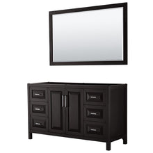 Load image into Gallery viewer, Wyndham Collection Vanity Wyndham Collection WCV252560SDECXSXXM58 Daria 60 Inch Single Bathroom Vanity in Dark Espresso, No Countertop, No Sink, and 58 Inch Mirror