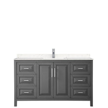 Load image into Gallery viewer, Wyndham Collection Vanity Wyndham Collection WCV252560SKGC2UNSMXX Daria 60 Inch Single Bathroom Vanity in Dark Gray, Light-Vein Carrara Cultured Marble Countertop, Undermount Square Sink, No Mirror