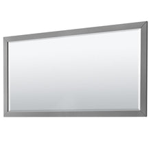 Load image into Gallery viewer, Wyndham Collection Vanity Wyndham Collection WCV252572DKGC2UNSM70 Daria 72 Inch Double Bathroom Vanity in Dark Gray, Light-Vein Carrara Cultured Marble Countertop, Undermount Square Sinks, 70 Inch Mirror