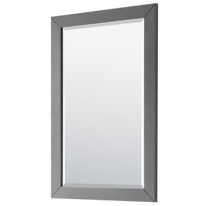 Wyndham Collection Vanity Wyndham Collection WCV252572DKGCXSXXM24 Daria 72 Inch Double Bathroom Vanity in Dark Gray, No Countertop, No Sink, and 24 Inch Mirrors