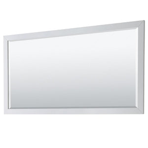 Wyndham Collection Vanity Wyndham Collection WCV252572DWGWCUNSM70 Daria 72 Inch Double Bathroom Vanity in White, White Cultured Marble Countertop, Undermount Square Sinks, 70 Inch Mirror, Brushed Gold Trim