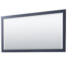 Load image into Gallery viewer, Wyndham Collection Vanity Wyndham Collection WCV252580DBLCMUNSM70 Daria 80 Inch Double Bathroom Vanity in Dark Blue, White Carrara Marble Countertop, Undermount Square Sinks, 70 Inch Mirror