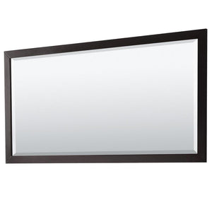 Wyndham Collection Vanity Wyndham Collection WCV252580DDECXSXXM70 Daria 80 Inch Double Bathroom Vanity in Dark Espresso, No Countertop, No Sink, and 70 Inch Mirror