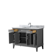 Load image into Gallery viewer, Wyndham Collection Vanity Wyndham Collection WCV303048SKGCMUNSMXX Margate 48 Inch Single Bathroom Vanity in Dark Gray, White Carrara Marble Countertop, Undermount Square Sink, and No Mirror
