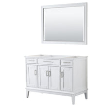 Load image into Gallery viewer, Wyndham Collection Vanity Wyndham Collection WCV303048SWHCXSXXM44 Margate 48 Inch Single Bathroom Vanity in White, No Countertop, No Sink, and 44 Inch Mirror