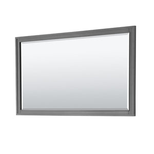 Wyndham Collection Vanity Wyndham Collection WCV303060DKGCMUNOM56 Margate 60 Inch Double Bathroom Vanity in Dark Gray, White Carrara Marble Countertop, Undermount Oval Sinks, and 56 Inch Mirror