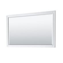 Load image into Gallery viewer, Wyndham Collection Vanity Wyndham Collection WCV303060SWHCMUNSM56 Margate 60 Inch Single Bathroom Vanity in White, White Carrara Marble Countertop, Undermount Square Sink, and 56 Inch Mirror