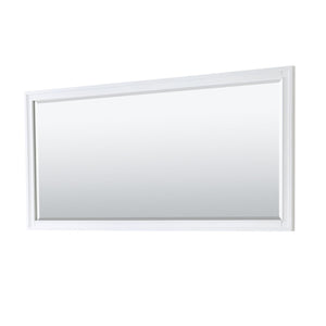 Wyndham Collection Vanity Wyndham Collection WCV303080DWHCMUNOM70 Margate 80 Inch Double Bathroom Vanity in White, White Carrara Marble Countertop, Undermount Oval Sinks, and 70 Inch Mirror