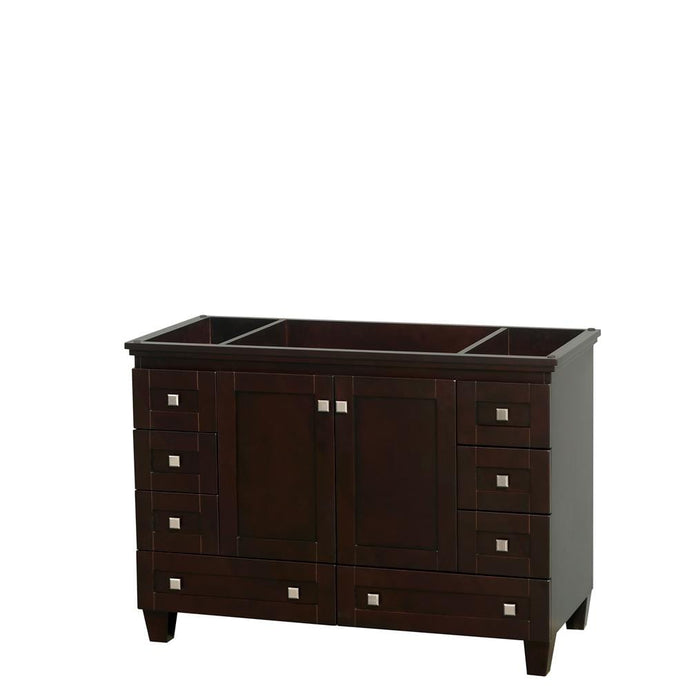 Wyndham Collection Vanity Wyndham Collection WCV800048SESCXSXXMXX Acclaim 48 Inch Single Bathroom Vanity in Espresso, No Countertop, No Sink, and No Mirror