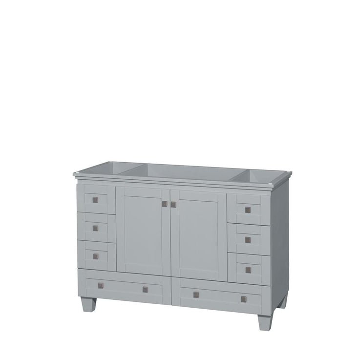 Wyndham Collection Vanity Wyndham Collection WCV800048SOYCXSXXMXX Acclaim 48 Inch Single Bathroom Vanity in Oyster Gray, No Countertop, No Sink, and No Mirror