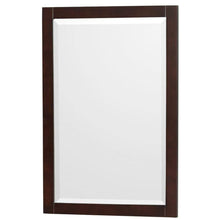 Load image into Gallery viewer, Wyndham Collection Vanity Wyndham Collection WCV800060DESWCUNSM24 Acclaim 60 Inch Double Bathroom Vanity in Espresso, White Cultured Marble Countertop, Undermount Square Sinks, 24 Inch Mirrors