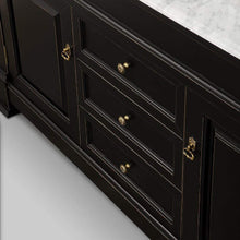 Load image into Gallery viewer, Wyndham Collection Vanity Wyndham Collection WCVTD60BLCW Andover 60 Inch Double Bathroom Vanity in Black, White Carrara Marble Countertop, Undermount Oval Sinks, and 56 Inch Mirror