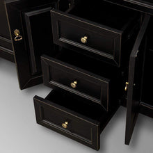 Load image into Gallery viewer, Wyndham Collection Vanity Wyndham Collection WCVTD72BLCW Andover 72 Inch Double Bathroom Vanity in Black, White Carrara Marble Countertop, Undermount Oval Sinks, and 28 Inch Mirrors