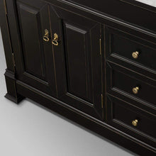 Load image into Gallery viewer, Wyndham Collection Vanity Wyndham Collection WCVTD72BLCW Andover 72 Inch Double Bathroom Vanity in Black, White Carrara Marble Countertop, Undermount Oval Sinks, and 28 Inch Mirrors
